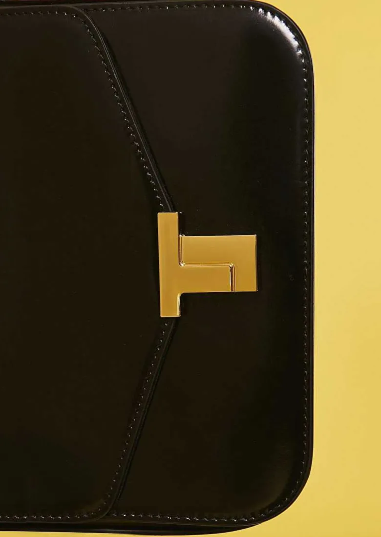 TARA JARMON 8 Bis Black Leather Bag Outlet