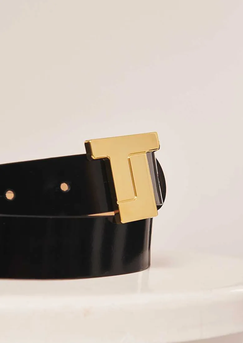 TARA JARMON 8 Bis Black Leather Belt Shop