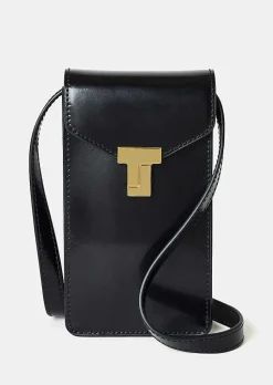 TARA JARMON 8 Bis Black Leather Clutch Discount
