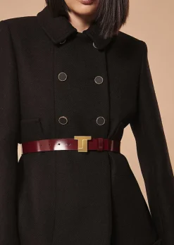 TARA JARMON 8 Bis Burgundy Leather Belt Shop