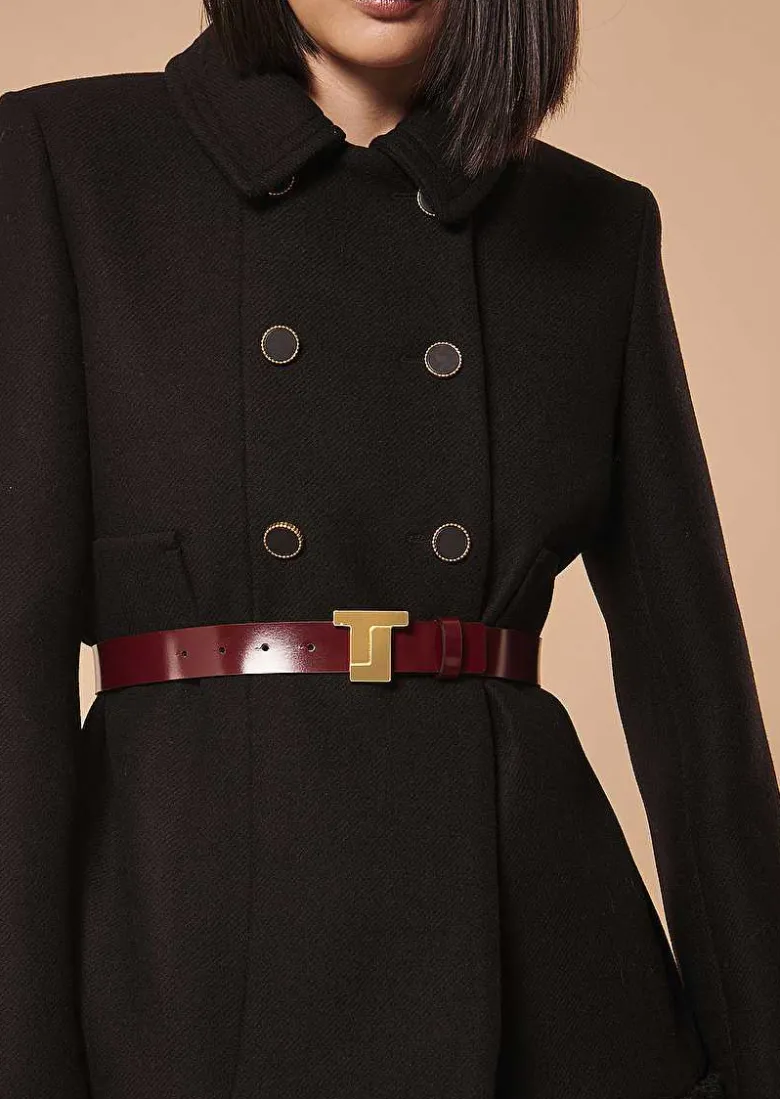 TARA JARMON 8 Bis Burgundy Leather Belt Shop