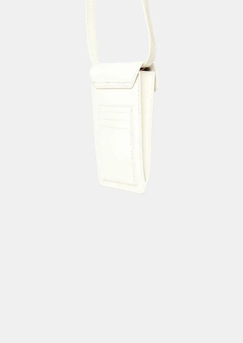 TARA JARMON 8 Bis Ecru Leather Clutch Flash Sale