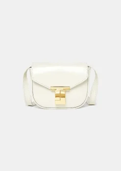 TARA JARMON 8 Bis Mini Ecru Leather Bag Hot