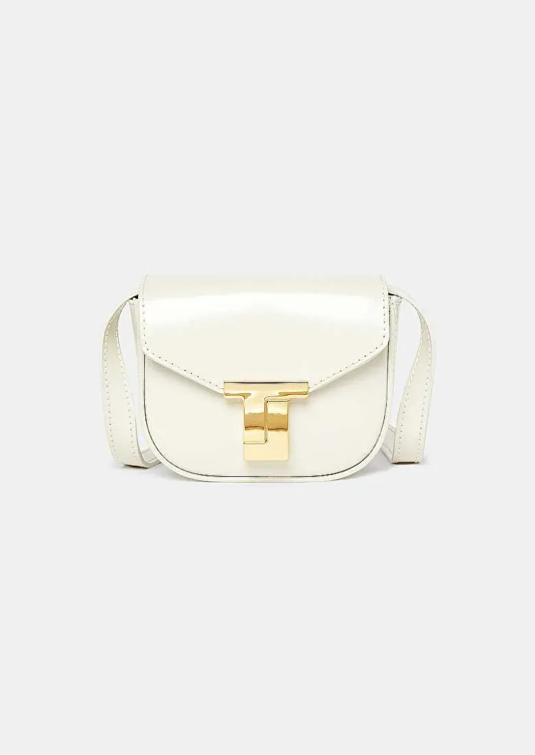 TARA JARMON 8 Bis Mini Ecru Leather Bag Hot