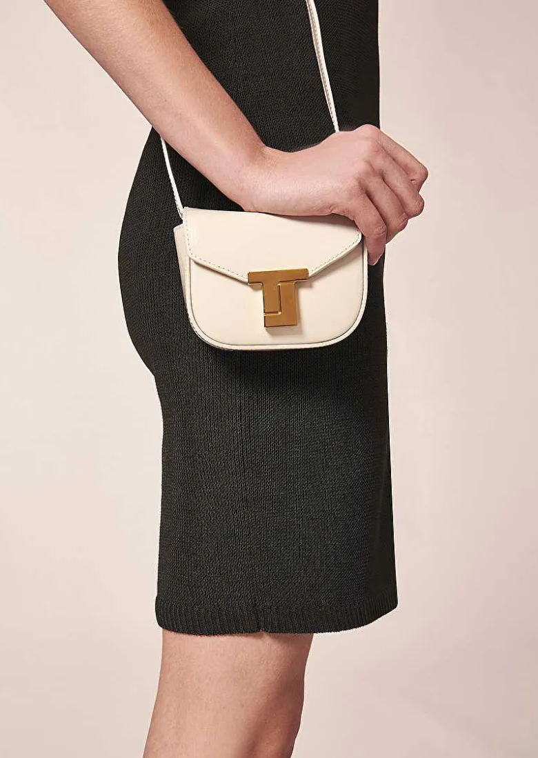 TARA JARMON 8 Bis Mini Ecru Leather Bag Hot