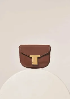TARA JARMON 8 Bis Mini Taupe Leather Bag Outlet