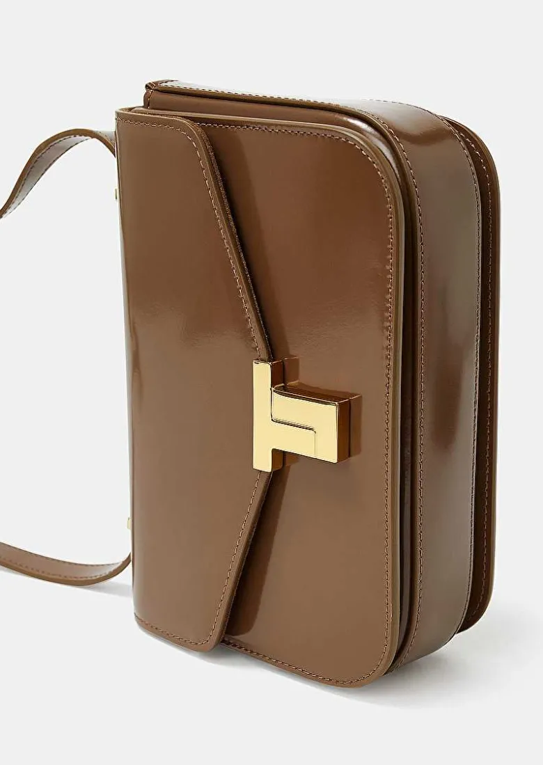 TARA JARMON 8 Bis Taupe Leather Bag Best