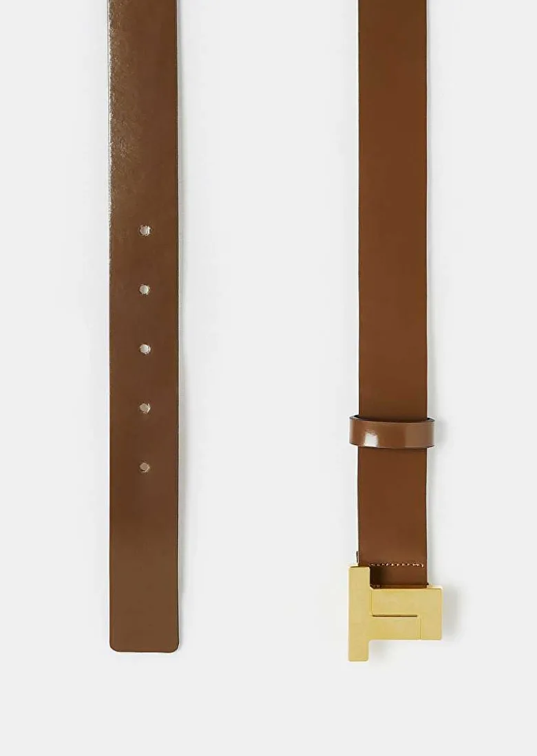TARA JARMON 8 Bis Taupe Leather Belt Outlet