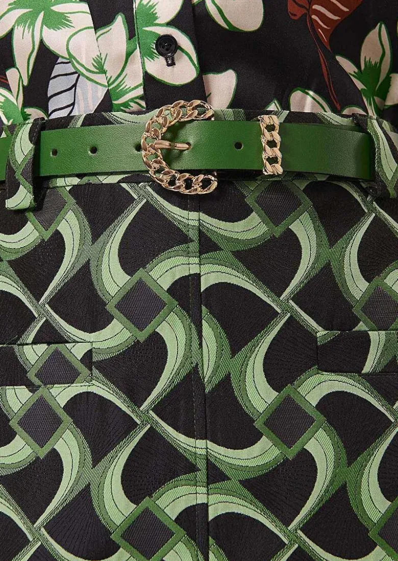 TARA JARMON Bella Green Leather Belt Sale