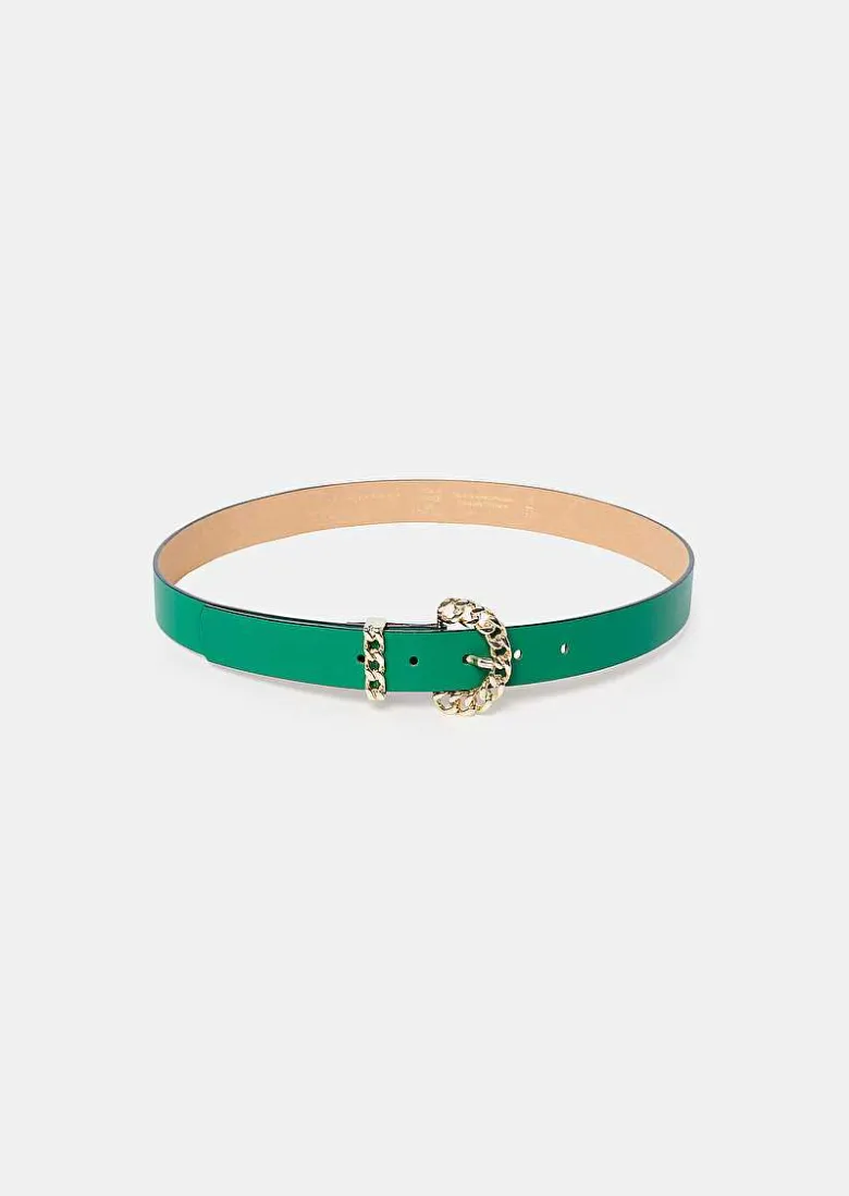 TARA JARMON Bella Green Leather Belt Sale