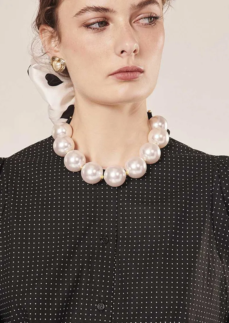 TARA JARMON Bella Pearly Ecru Necklace Online