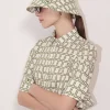 TARA JARMON Bob Ecru With Green Graphic Desing Bucket Hat Outlet