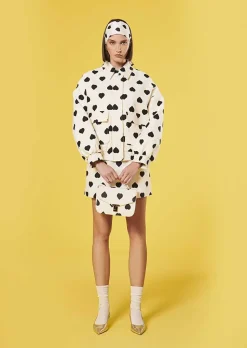 TARA JARMON Bobby Ecru With Black Polka Hearts Jacket Outlet