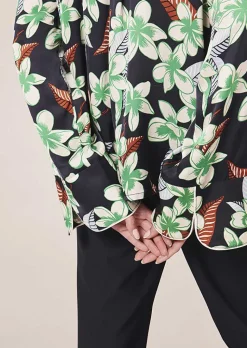TARA JARMON Calvi Midnight Blue Flower Printed Shirt Online