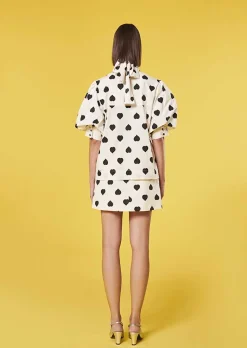 TARA JARMON Calypso Ecru With Black Polka Hearts Shirt Flash Sale