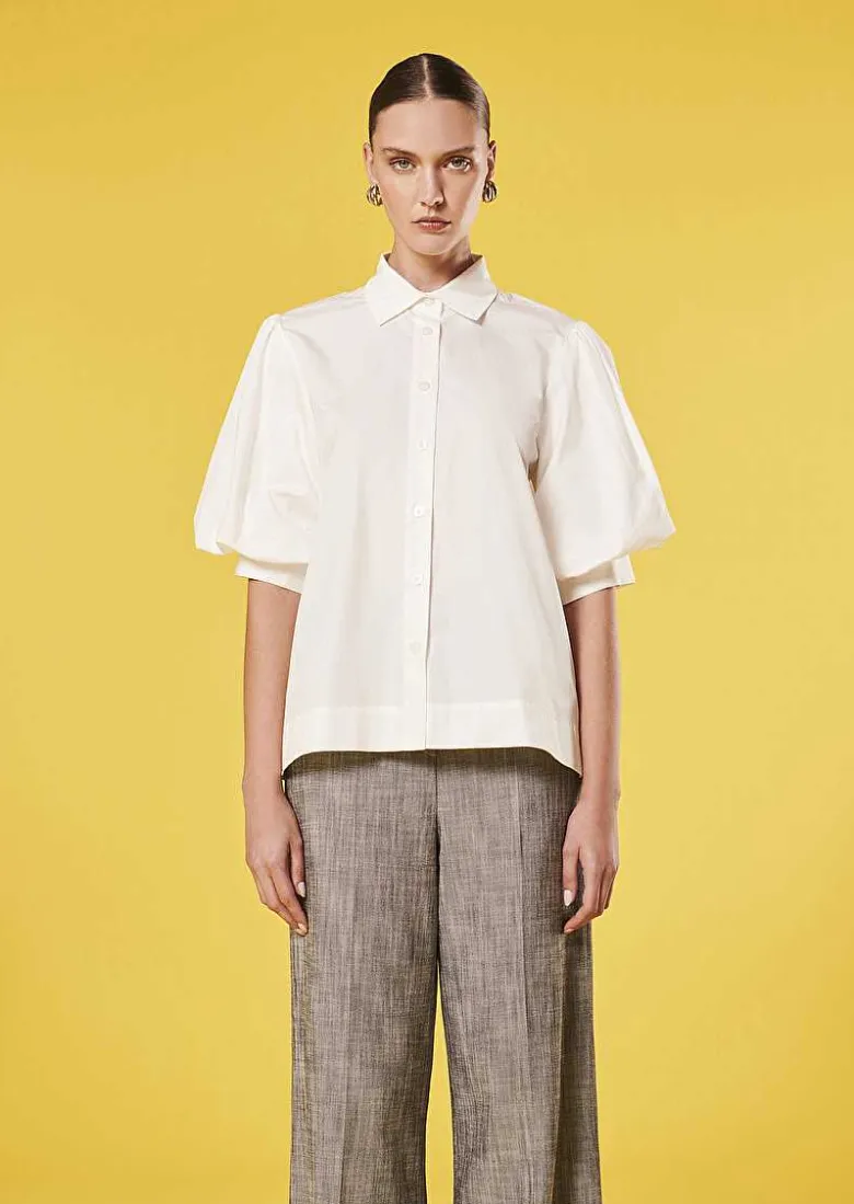 TARA JARMON Calypso White Poplin Shirt Best Sale