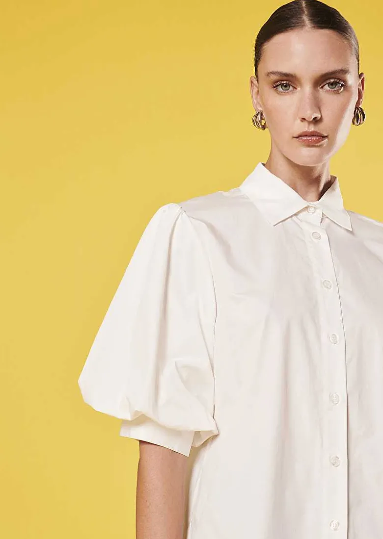 TARA JARMON Calypso White Poplin Shirt Best Sale