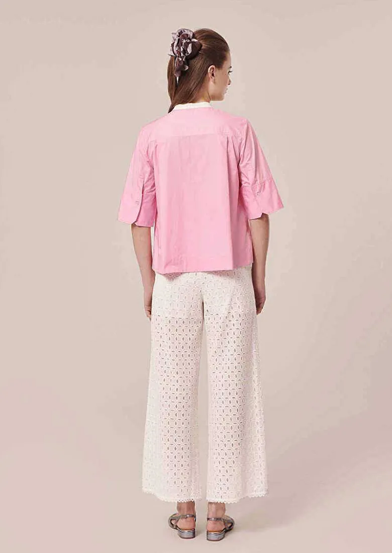 TARA JARMON Camilliana Pink Poplin Shirt Best Sale