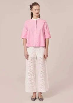 TARA JARMON Camilliana Pink Poplin Shirt Best Sale