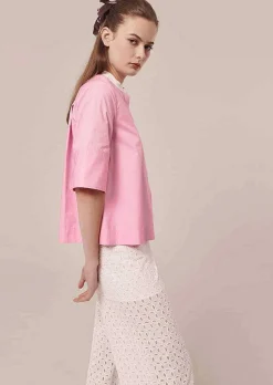TARA JARMON Camilliana Pink Poplin Shirt Best Sale
