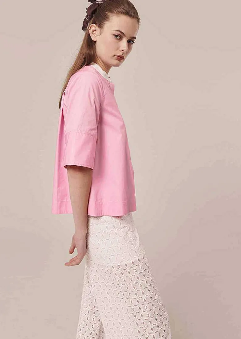 TARA JARMON Camilliana Pink Poplin Shirt Best Sale