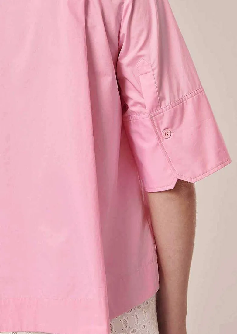 TARA JARMON Camilliana Pink Poplin Shirt Best Sale