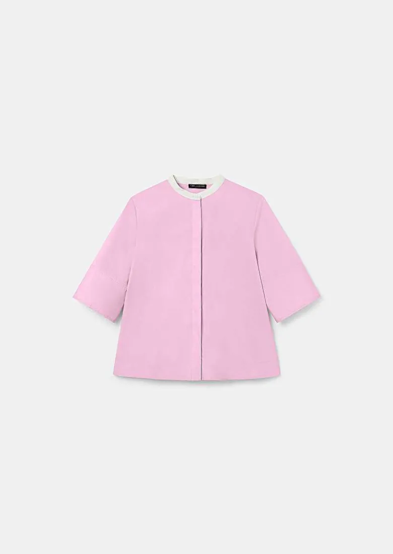 TARA JARMON Camilliana Pink Poplin Shirt Best Sale