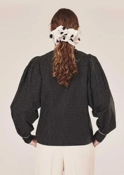 TARA JARMON Candice Black With White Polka Dots Shirt Shop