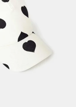 TARA JARMON Carole Ecru With Black Polka Hearts Hat Online