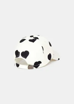 TARA JARMON Carole Ecru With Black Polka Hearts Hat Online