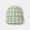 TARA JARMON Carole Ecru With Green Graphic Design Hat Clearance