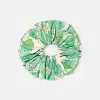TARA JARMON Chouchou Green Floral Printed Scrunchie Flash Sale
