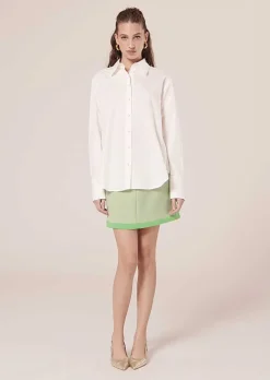 TARA JARMON Clarence White Poplin Shirt New