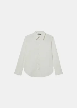 TARA JARMON Clarence White Poplin Shirt New