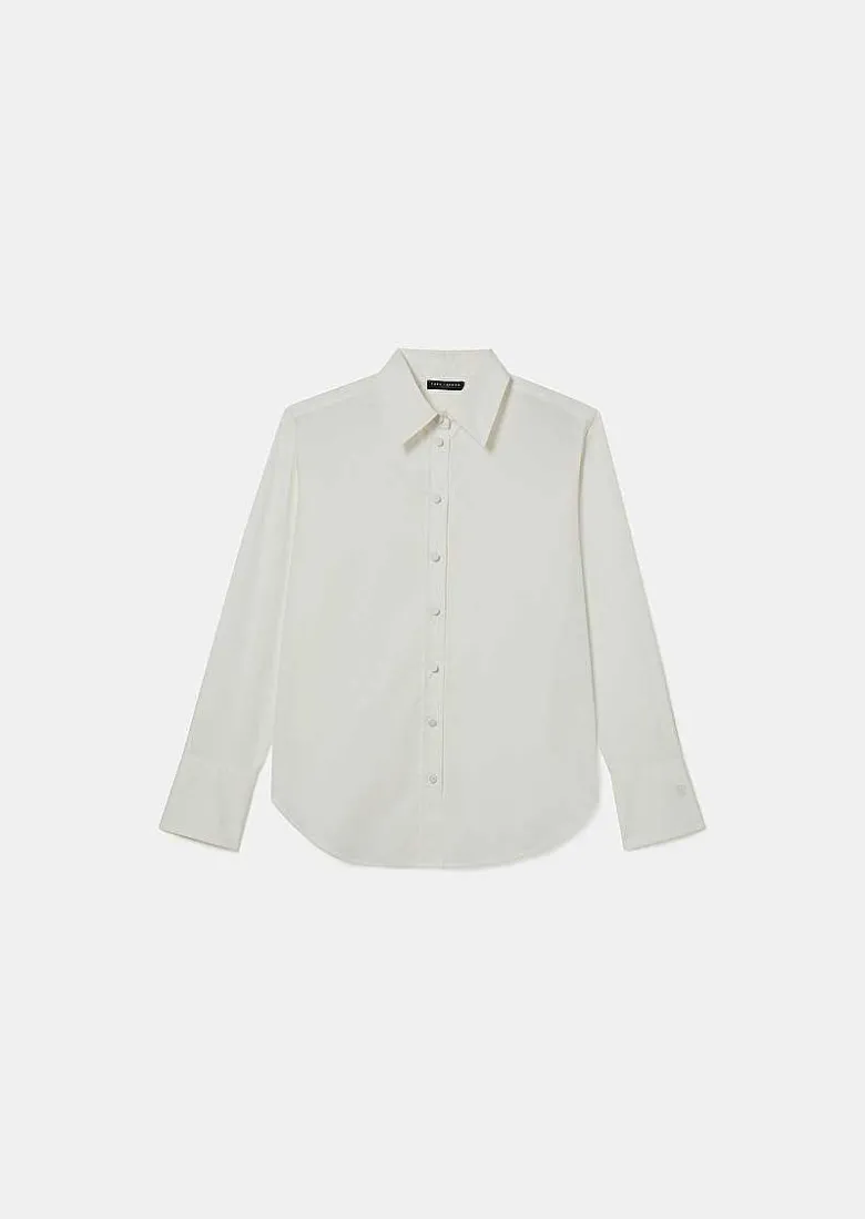 TARA JARMON Clarence White Poplin Shirt New