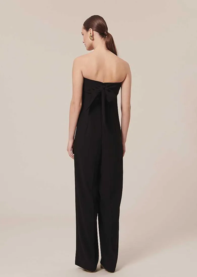 TARA JARMON Coeur Black Jumpsuit In Crepe Best