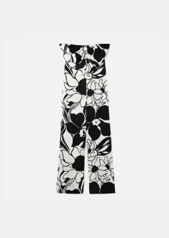TARA JARMON Coeur Ecru With Black Flowers Jumpsuit Hot