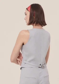 TARA JARMON Gianna Blue Suit Vest Flash Sale