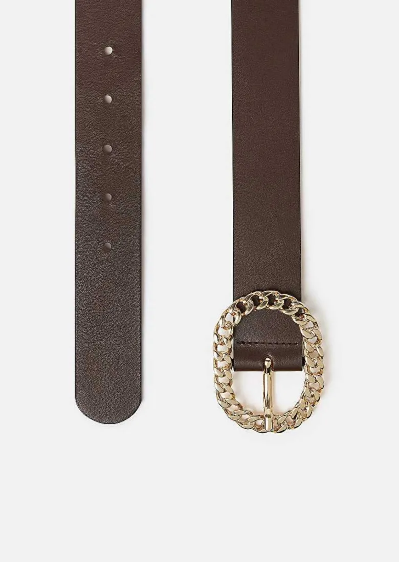 TARA JARMON Gigi Brown Leather Belt Flash Sale