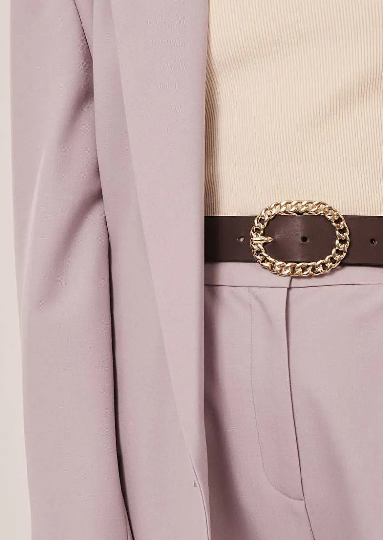 TARA JARMON Gigi Brown Leather Belt Flash Sale