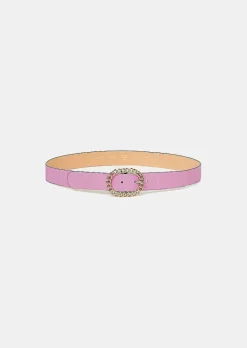 TARA JARMON Gigi Pink Leather Belt Flash Sale