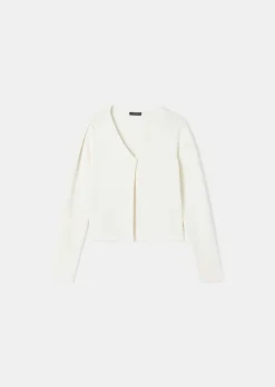 TARA JARMON Glenn Ecru Iridescent Cotton Cardigan Store
