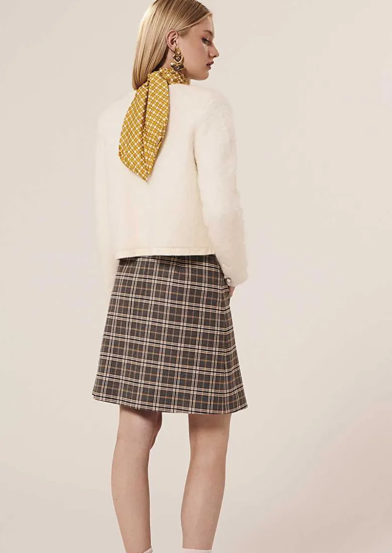 TARA JARMON Guest Ecru Mohair And Wool Knitted Cardigan Hot