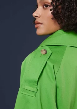 TARA JARMON Ivan Green Tranch-Coat Cheap