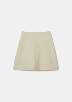 TARA JARMON Jasmin Ecru Double Canvas Skirt Cheap