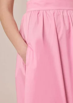 TARA JARMON Jelato Pink Poplin Skirt Hot
