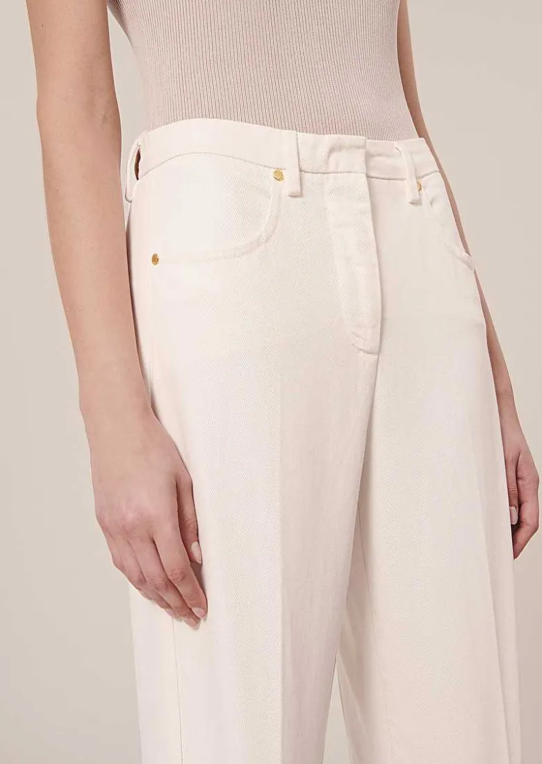 TARA JARMON Jerome White Denim Jeans Sale