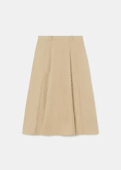 TARA JARMON Jil Beige Cotton Skirt Best