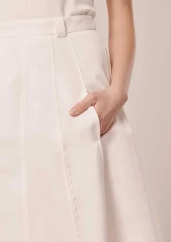 TARA JARMON Jil White Cotton Skirt Fashion