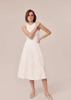 TARA JARMON Jil White Cotton Skirt Fashion